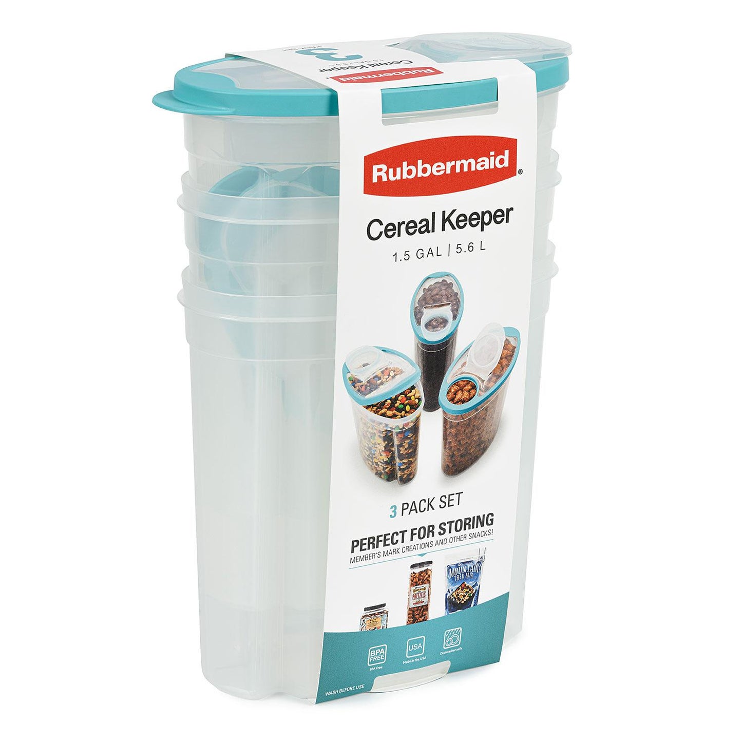 Rubbermaid Cereal Keeper, 3 pk