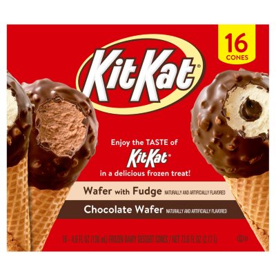 Kit Kat Drumstick Ice Cream Cones Variety Pack, Frozen (16 ct.)
