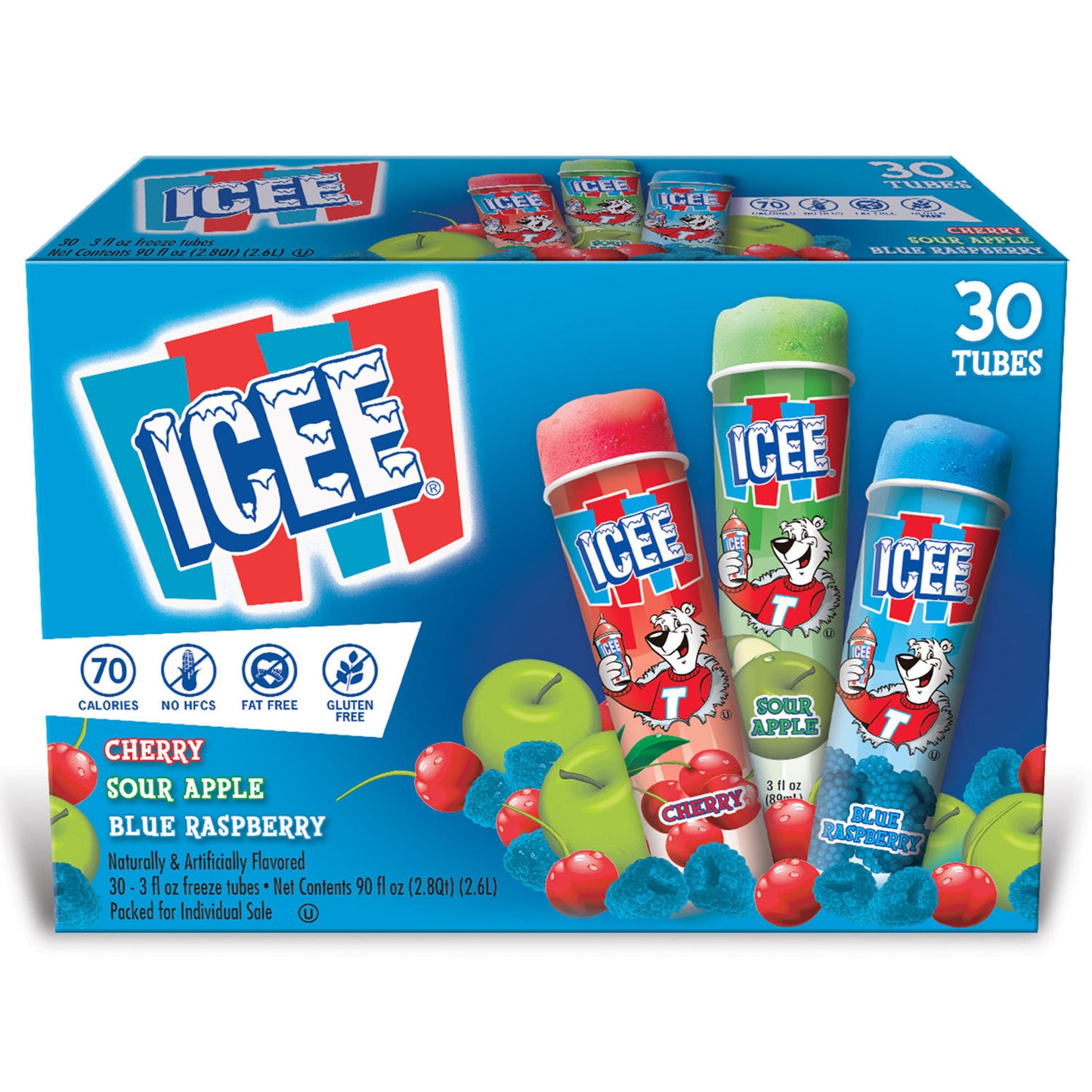 ICEE Variety Freeze Tubes, 30 ct./3 fl. oz.