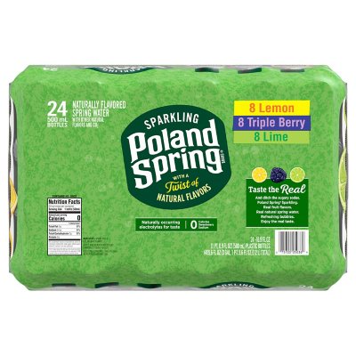 Poland Spring Assorted Flavor Sparkling Natural Spring Water, 24 pk./16.9 oz.