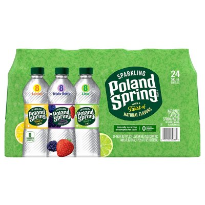 Poland Spring Brand 100% Natural Spring Water, 16.9 oz Plastic Bottles  (Pack of 24)