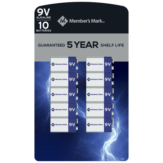 Member's Mark Alkaline 9V Batteries (10 Pack)
