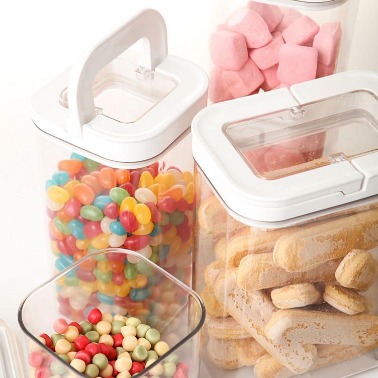 Flip Lock Food Storage Containers Set 8 Pieces Kitchen Organizer Dry Goods  New