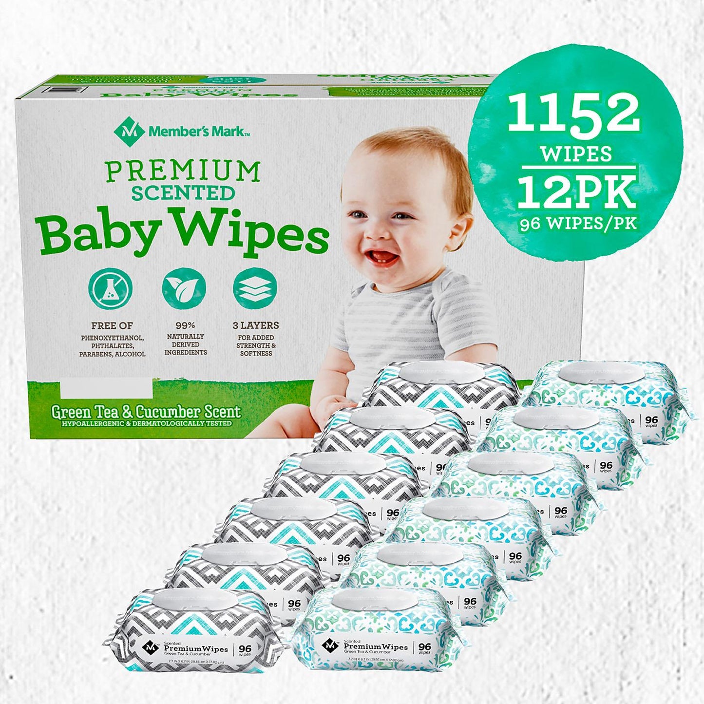 Premium Scented Baby Wipes (1152 ct.)