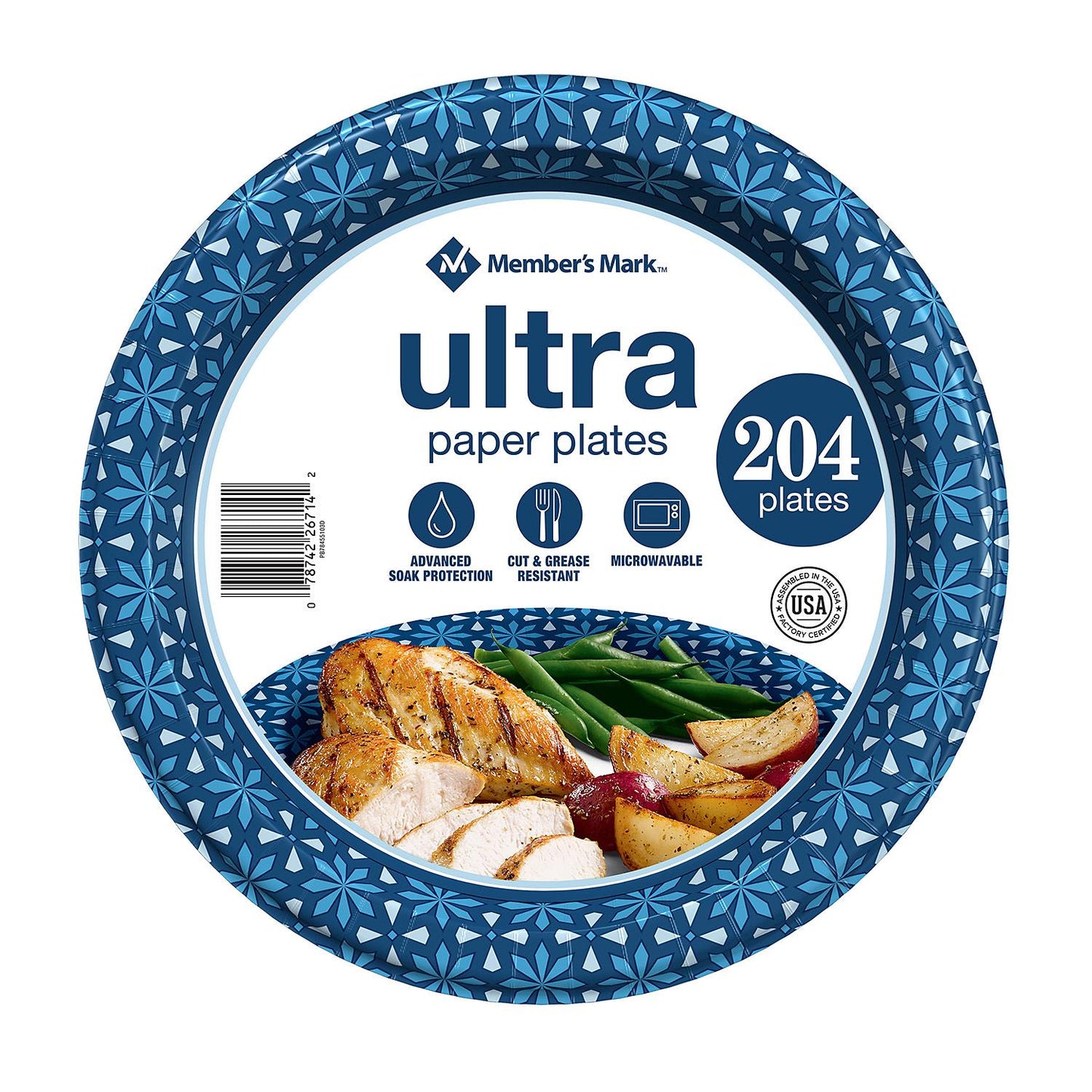 Member's Mark Ultra 10" Printed Paper Plates (204 ct.)