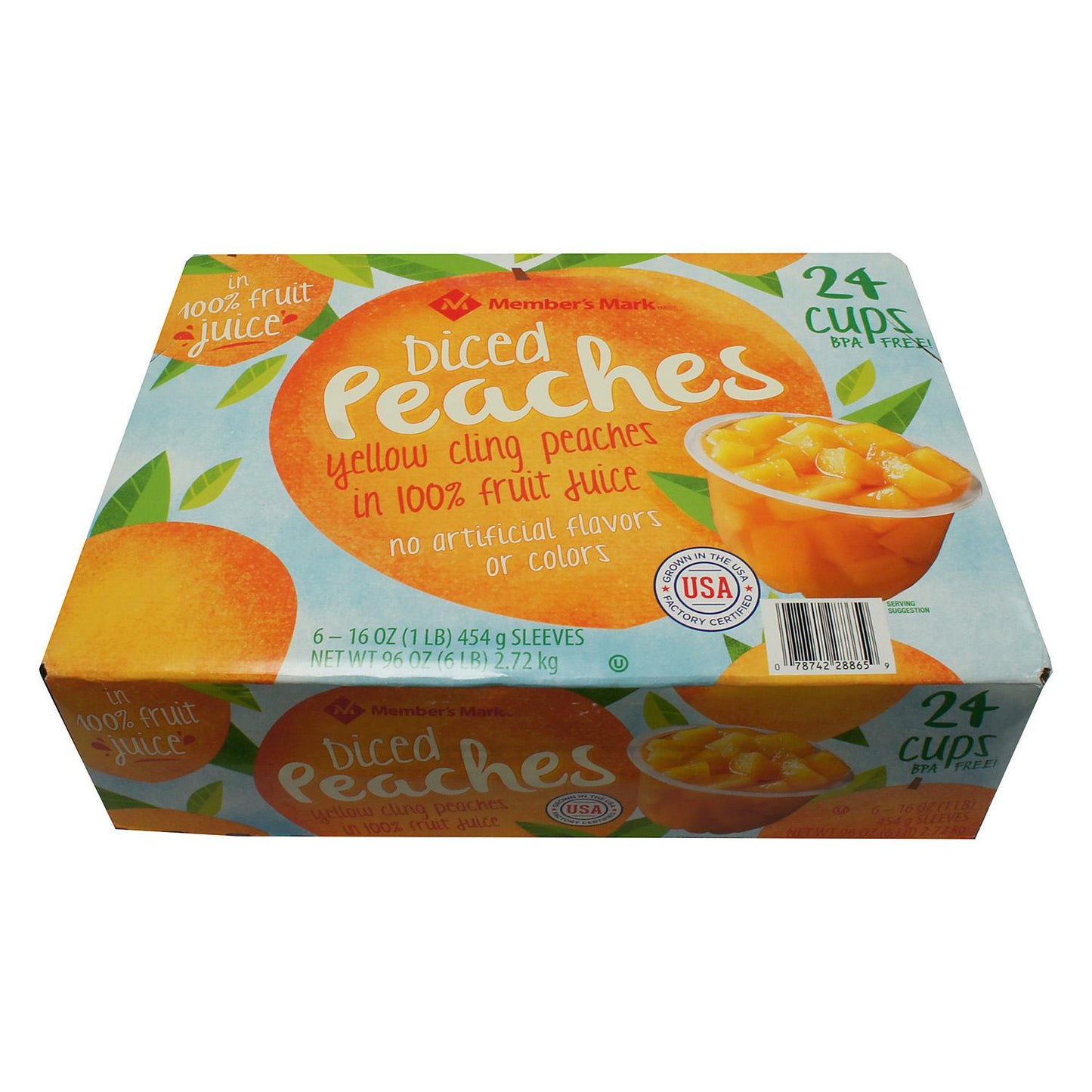 Member's Mark Diced Peaches in 100% Fruit Juice (4 oz., 24 ct.)