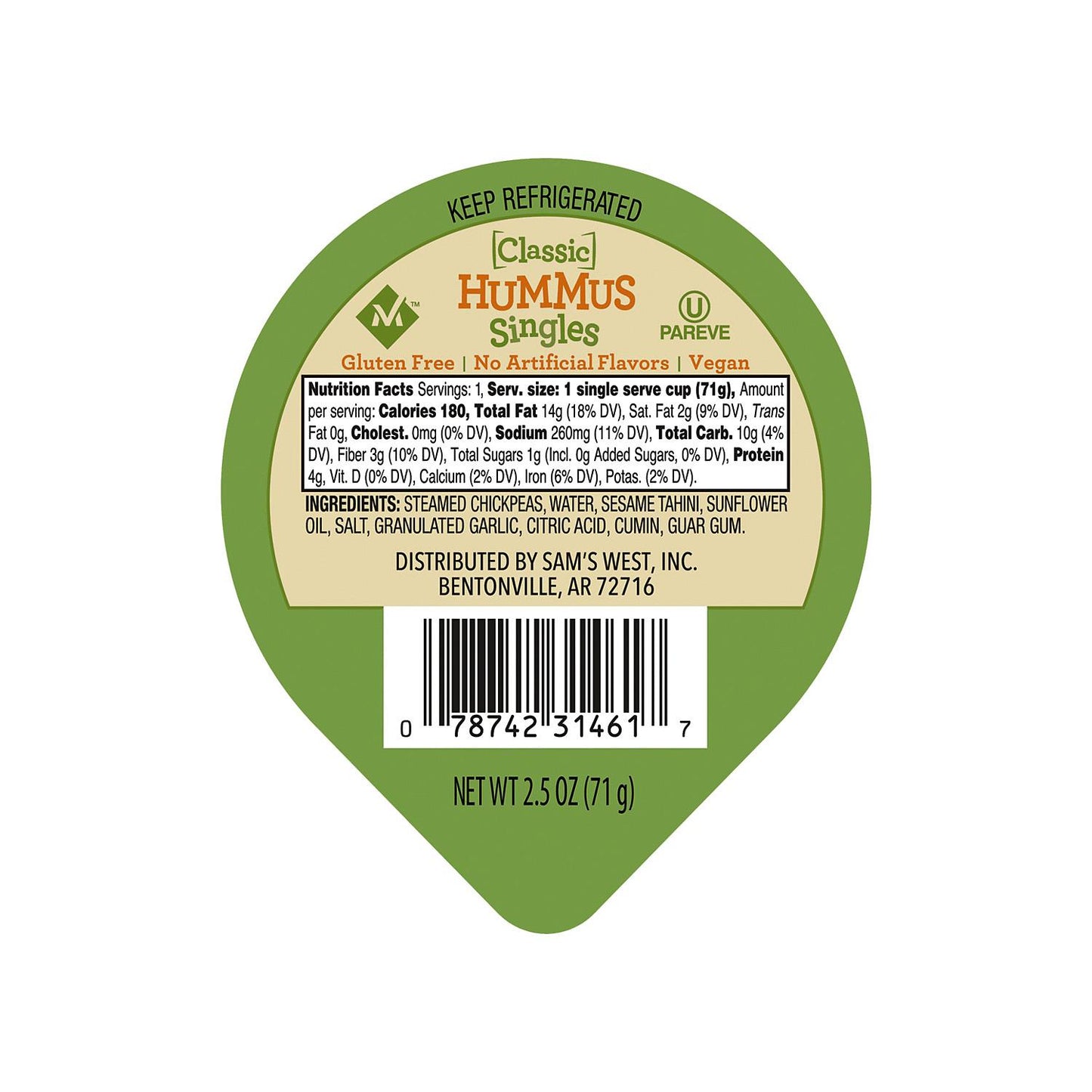 Member's Mark Classic Hummus Singles (16 pk.)