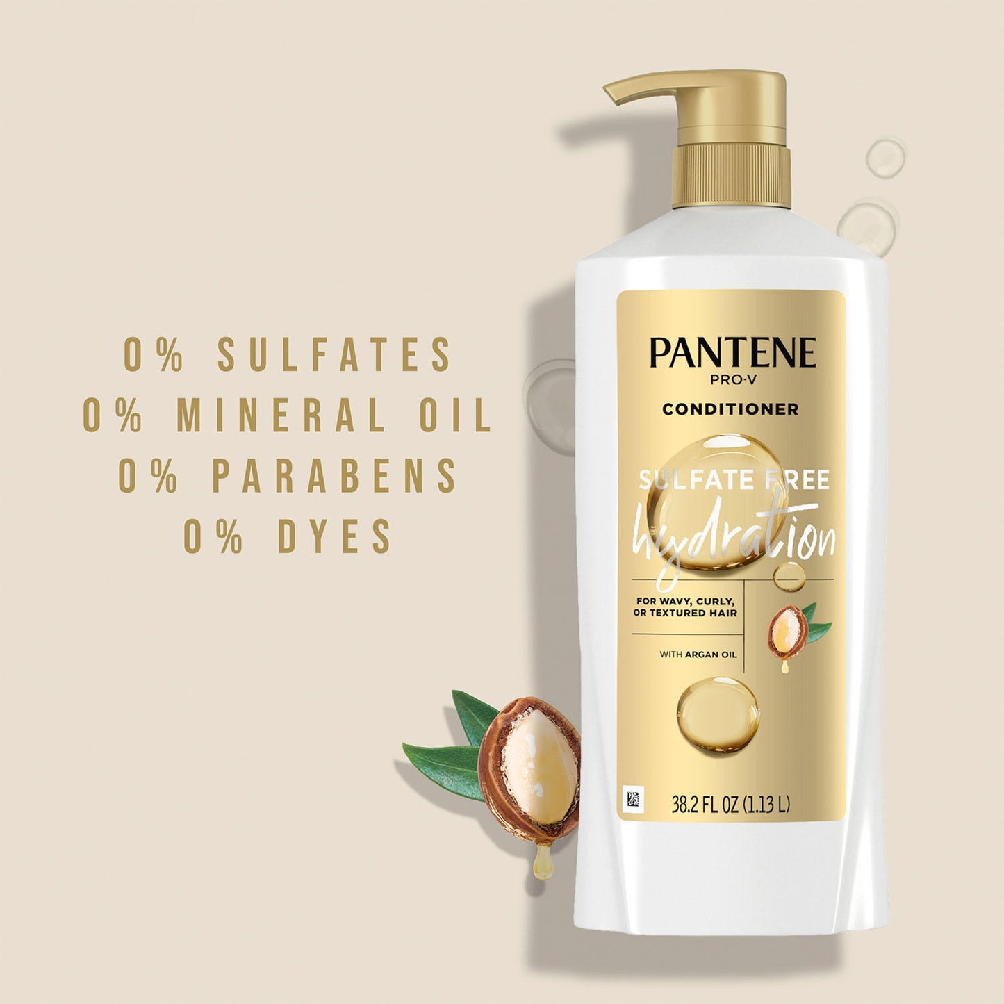 Pantene Pro-V Sulfate Free Hydration Conditioner with Argan Oil (38.2 fl. oz.)