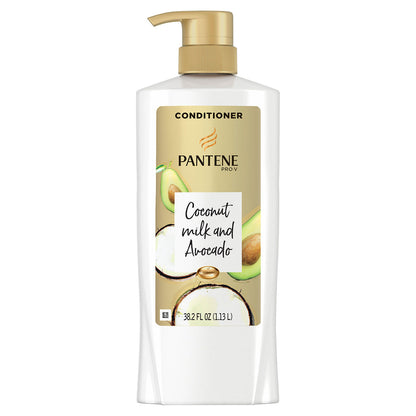 Pantene Pro-V Paraben Free, Dye Free, Mineral Oil Free Coconut Milk and Avocado Moisturizing Conditioner for Dry Hair (38.2 fl. oz.)