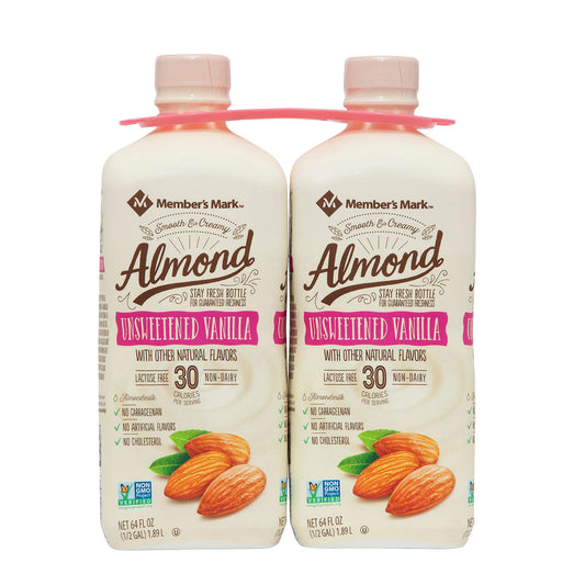 Member's Mark Unsweetened Vanilla Almond Milk (64 fl. oz., 2 pk.)