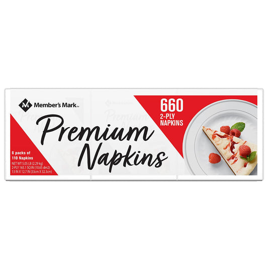 Everyday Premium  Napkins, (comparable to Vanity Fair)2-Ply (660 ct.)