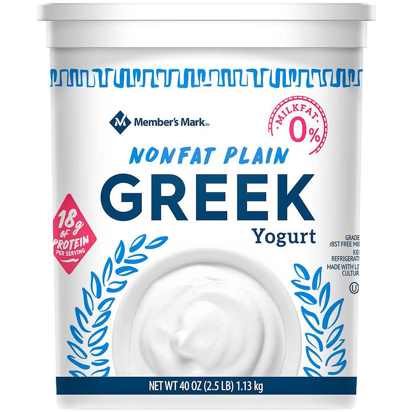 Plain Nonfat Greek Yogurt (40 oz.)