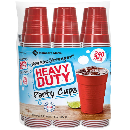 Member's Mark Heavy-Duty Red Cups (18 oz., 240 ct.)