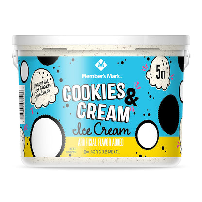 Member's Mark Cookies and Cream Ice Cream Pail (5 qt.)