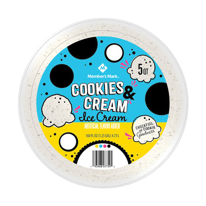 Member's Mark Cookies and Cream Ice Cream Pail (5 qt.)