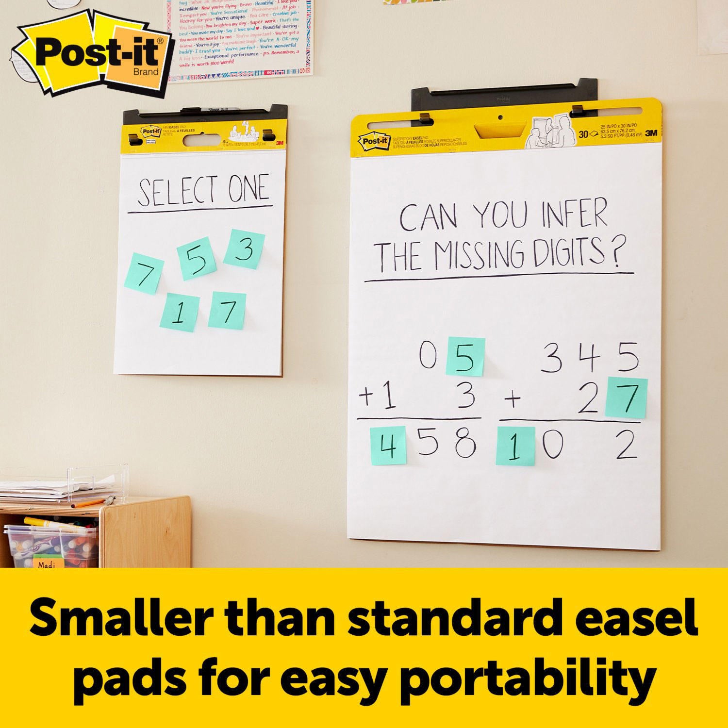 Post-it Super Sticky Easel Pad, 25 in x 30 in Sheets, Yellow Paper with  Lines, 30 Sheets/Pad, 4 Pads/Pack, Great for Virtual Teachers and Students