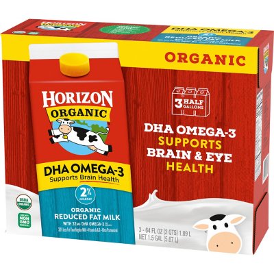 Horizon Organic 2% Reduced Fat Milk with DHA Omega-3 (3 ct.)