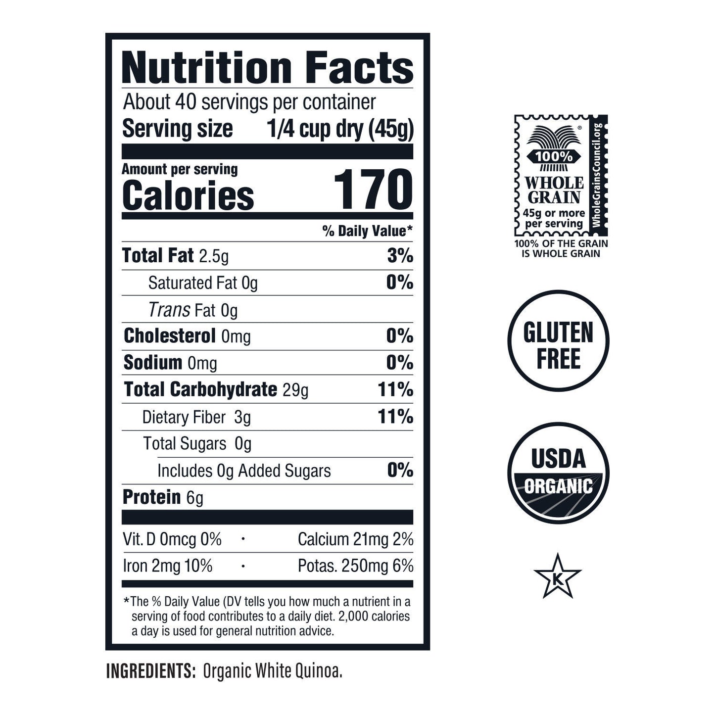Sideaway Foods Organic Quinoa (64 oz.)