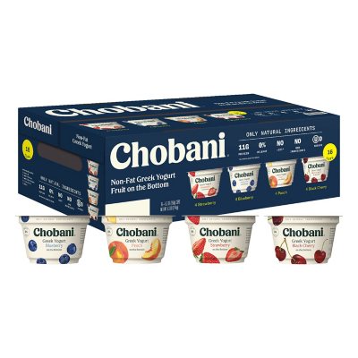 Chobani Non-Fat Greek Yogurt Fruit On The Bottom (16 ct.)