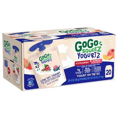 GoGo SqueeZ YogurtZ, Strawberry and Peach (20 ct.)