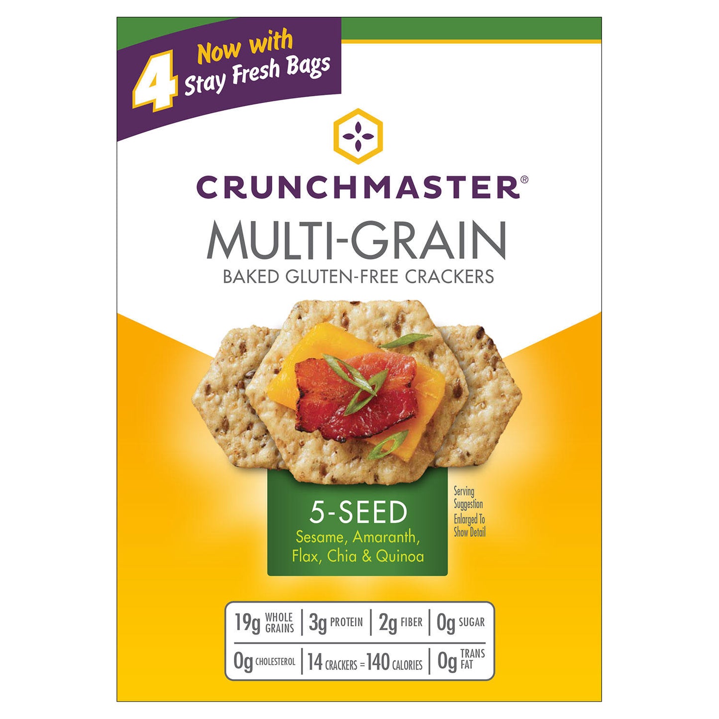 Crunchmaster 5 Seed Multi-Grain Cracker with Olive Oil (10 oz., 2 pk.)