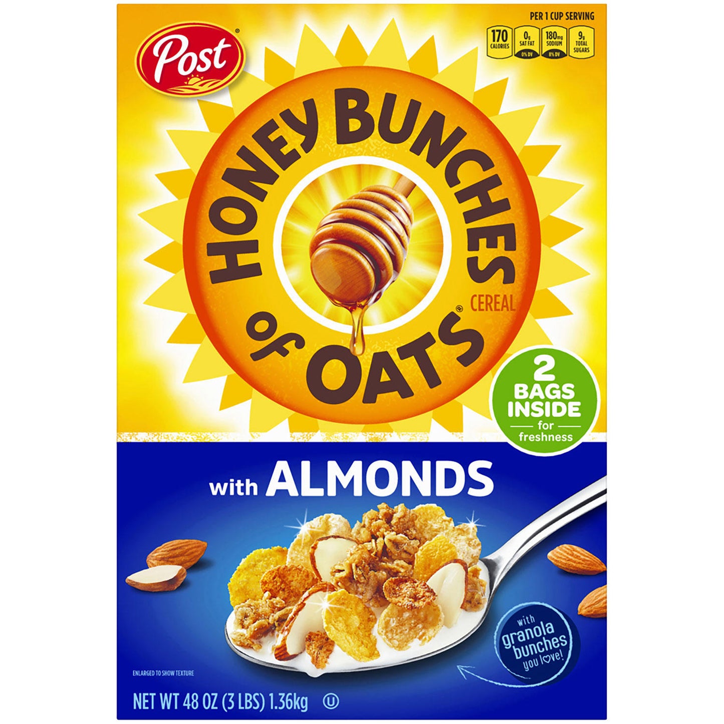 Post Honey Bunches of Oats with Crispy Almonds (48 oz.)