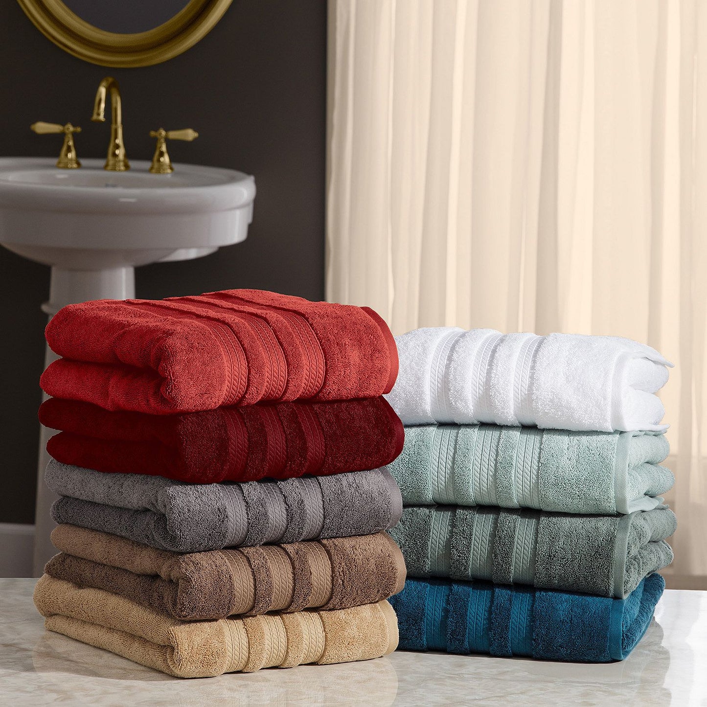 Hotel Luxury Reserve Collection 100% Cotton Luxury Bath Towel 30" x 58" (Assorted Colors)