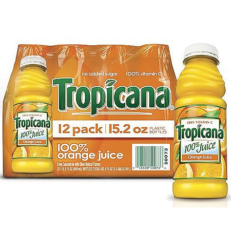 Tropicana Orange Juice - 12/15.2 oz. bottles