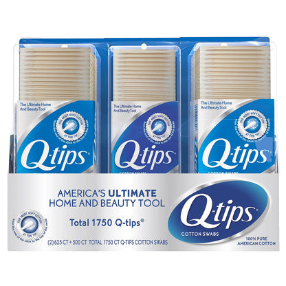 Q-tips Cotton Swabs (625 ct., 2 pk.; 500 ct., 1 pk.)