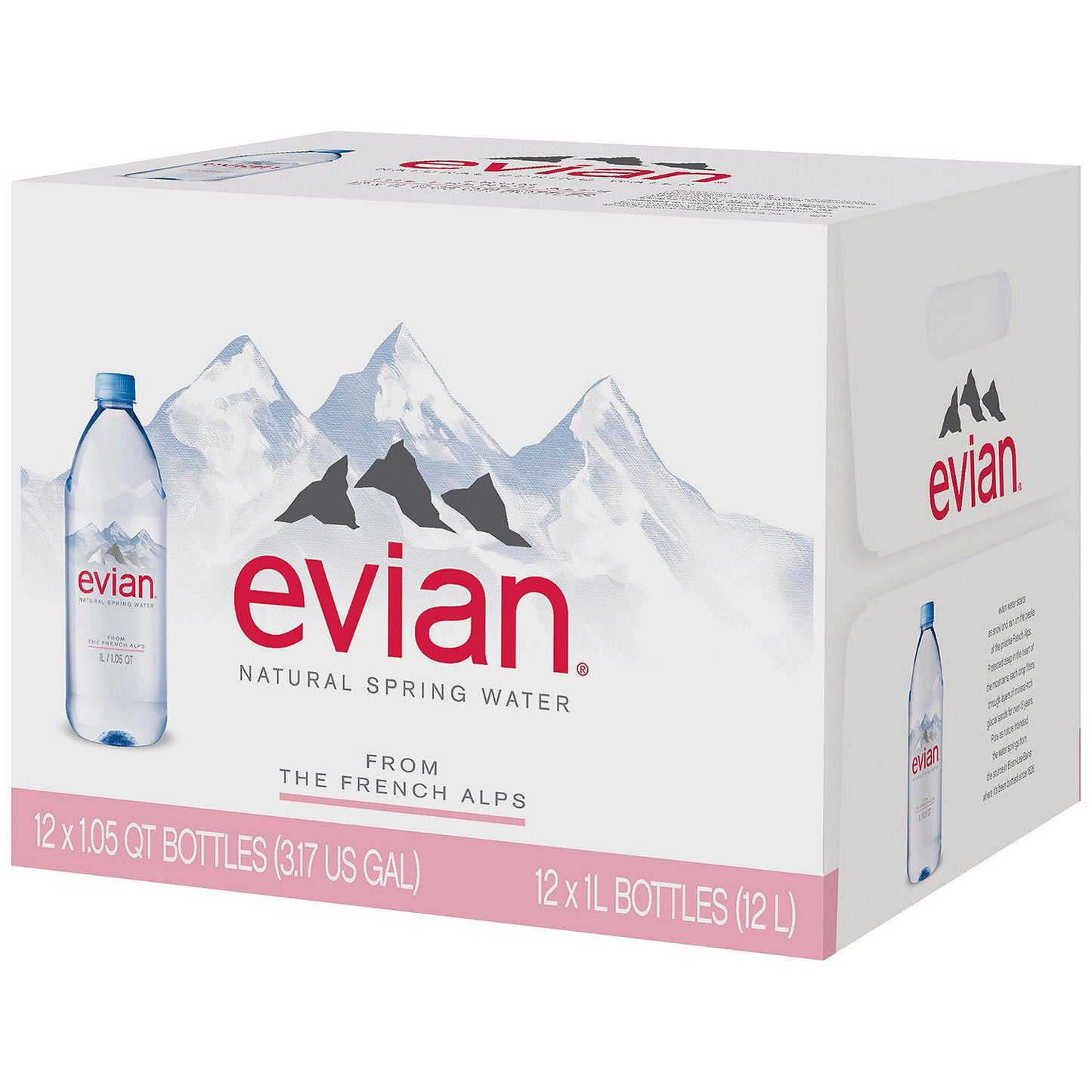 Evian Natural Spring Water (1 L, 12 pk.)