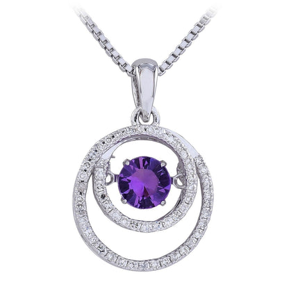 Sterling Silver Pendant with Diamond