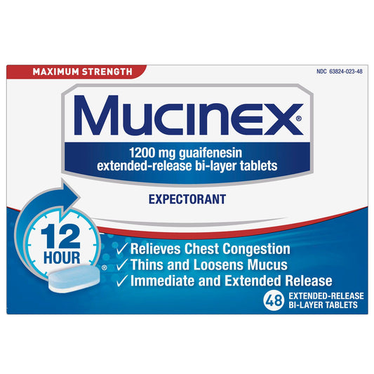 Mucinex 12 Hr Max Strength Chest Congestion Expectorant Tablets (48 ct.)
