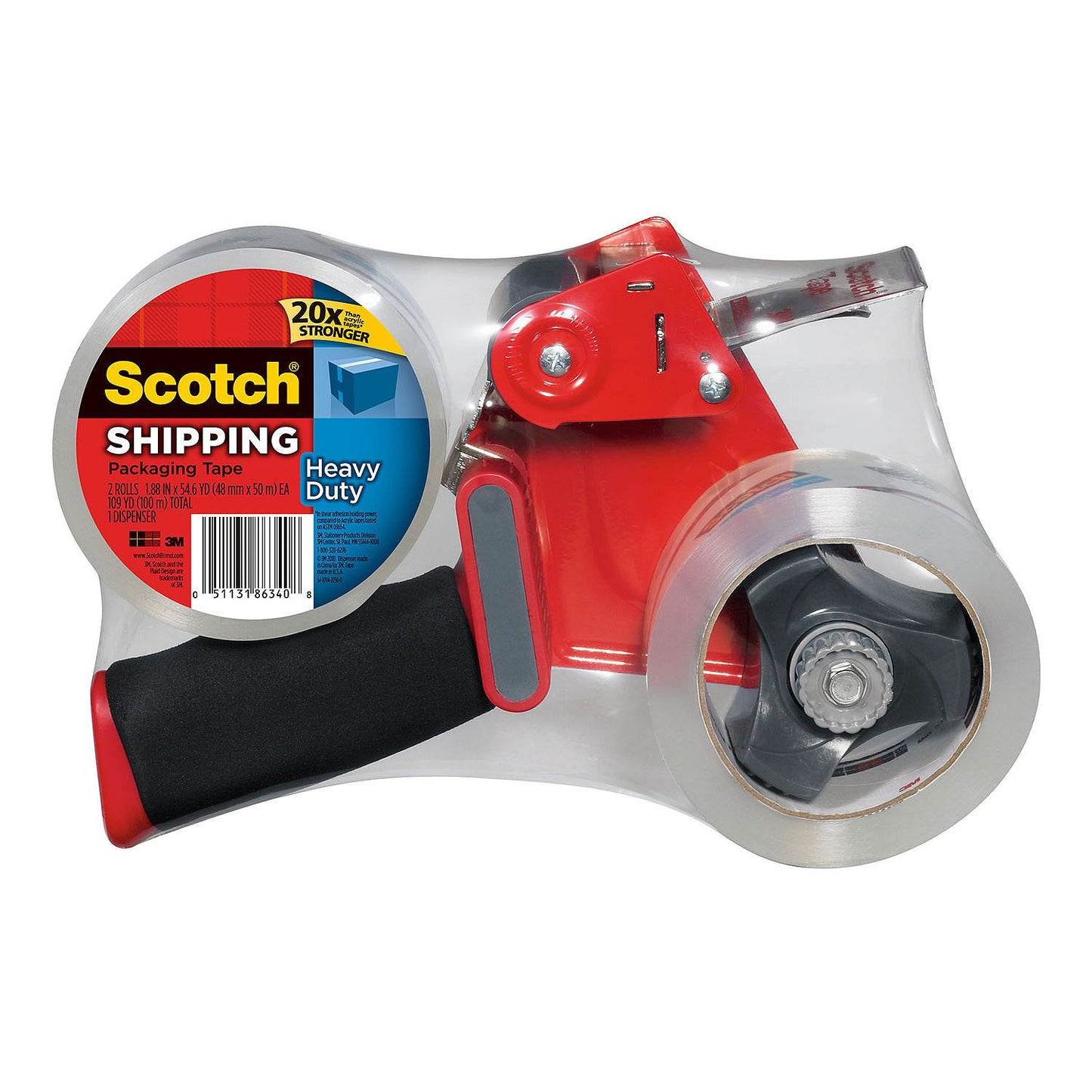 Scotch® Heavy Duty Shipping Packaging Tape with Dispenser