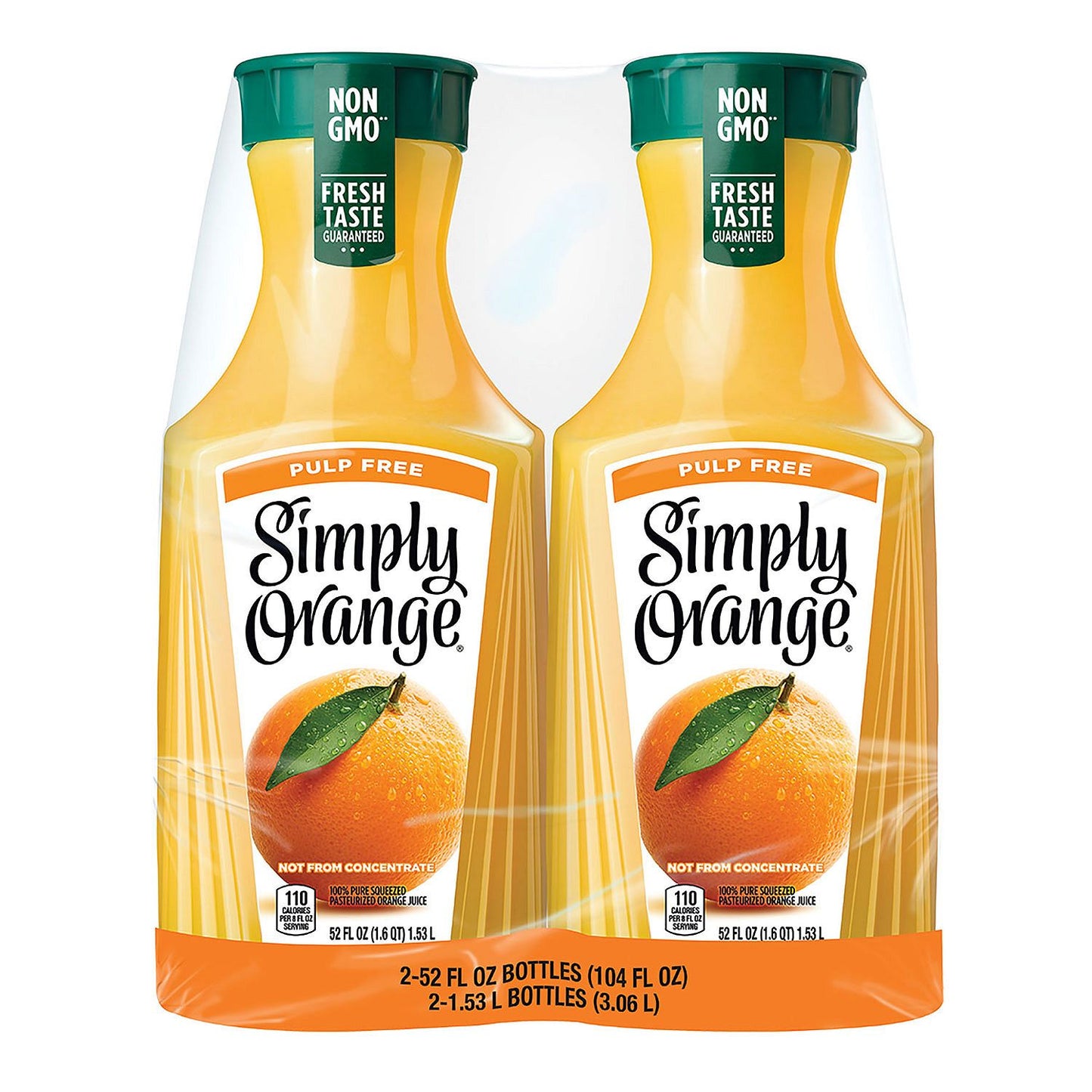 Simply Orange Juice Pulp Free (52 fl. oz., 2 pk.)