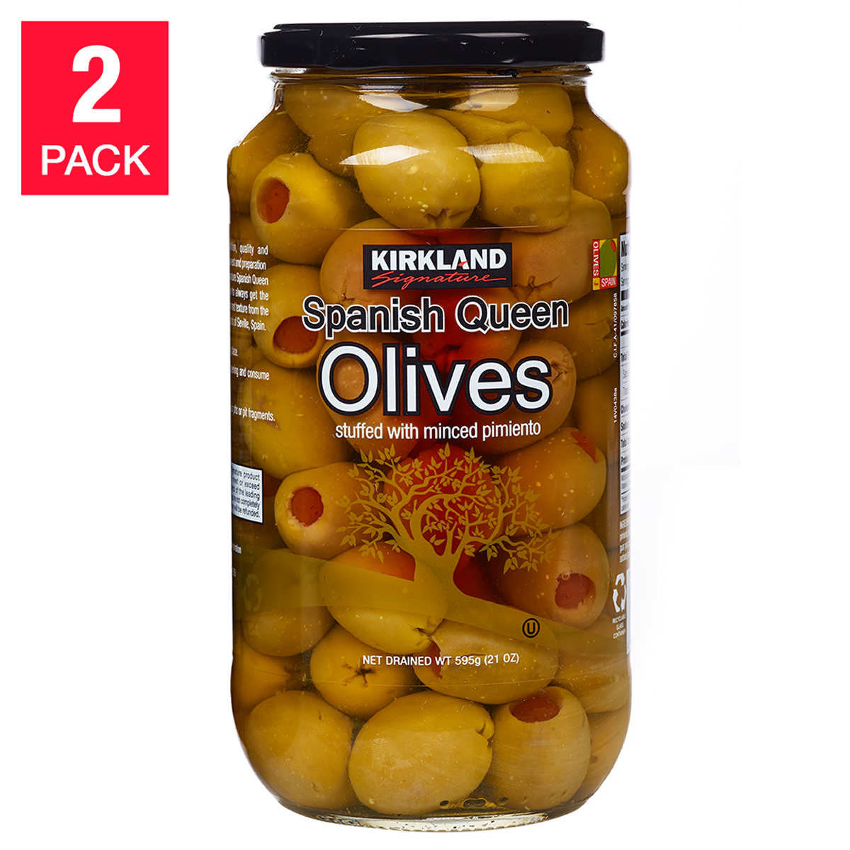 Kirkland Signature Spanish Queen Olives 21 oz., 2-pack
