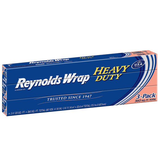 Reynolds Wrap 18" Heavy Duty Aluminum Foil, 120sq. ft. (3ct.)