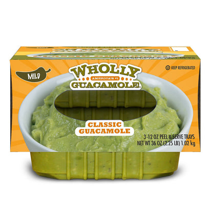Wholly Guacamole Classic Guacamole, Mild (12 oz. trays, 3 ct.)
