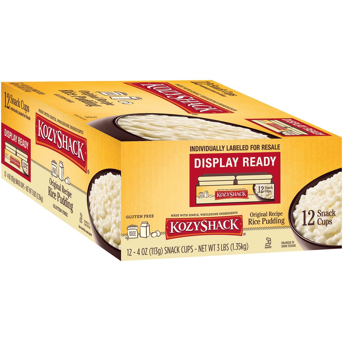 Kozy Shack Rice Pudding Original Recipe Snack Cups (12 ct.)
