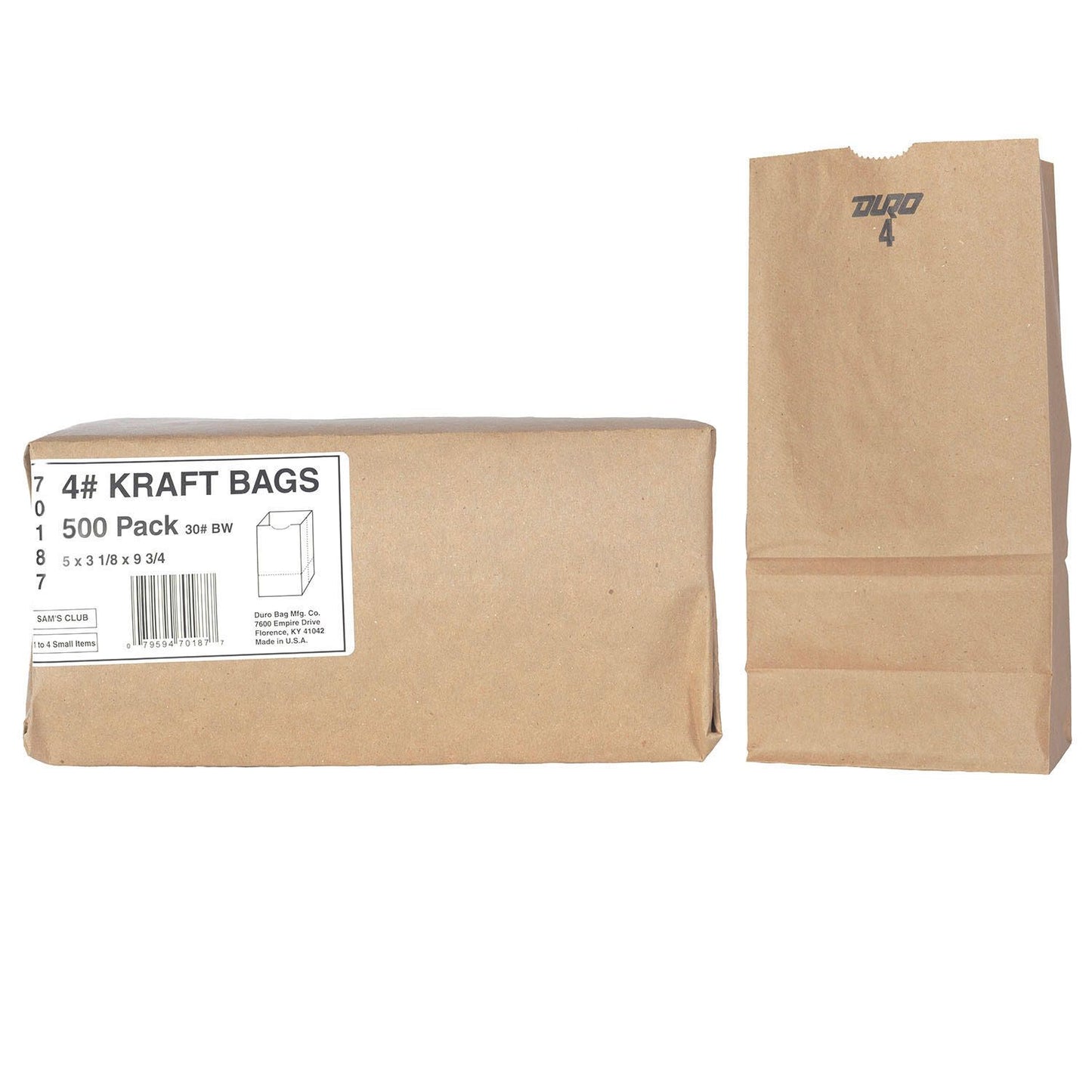 Duro Bag 4# Kraft Bags (500ct.)