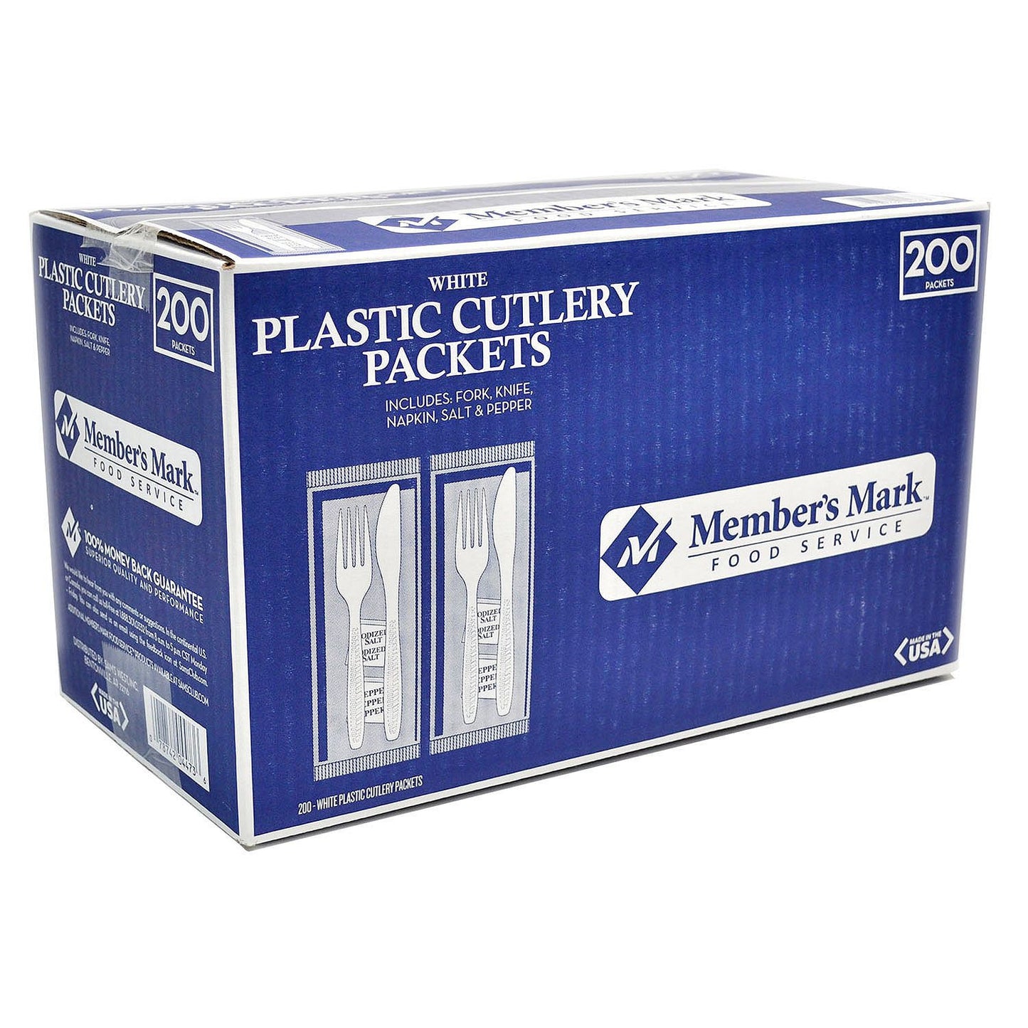White Plastic Cutlery Packets (200 ct.)
