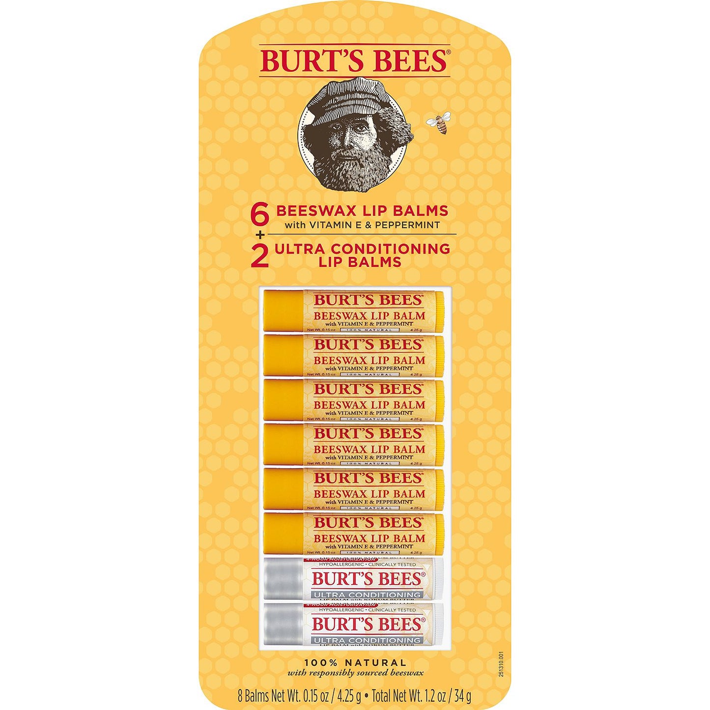 Burt’s Bees 100% Natural Moisturizing Lip Balm, Variety Pack (0.15 oz., 8 ct.)