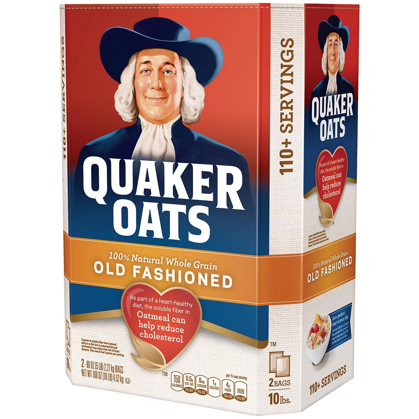 Organic Rolled Oats, 10 Pounds - Old-Fashioned, 100% Whole Grain, Non-GMO,  Kosher, Bulk, Product of the USA 10 Pound (Pack of 1)