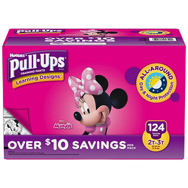 Pull-Ups Girls Training Pants & Wipes Bundle: Pull-Ups Training Pants for  Girls Size 3T-4T, 112ct & Huggies Natural Care Sensitive Wipes, Unscented