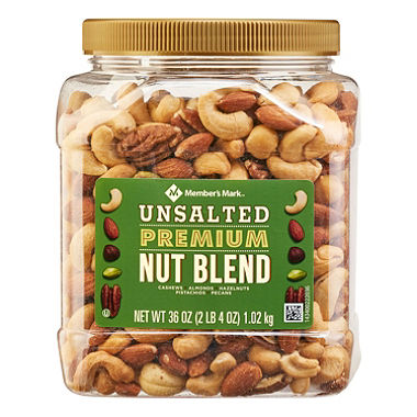 Member's Mark Unsalted Deluxe Mixed Nuts (34 oz.)