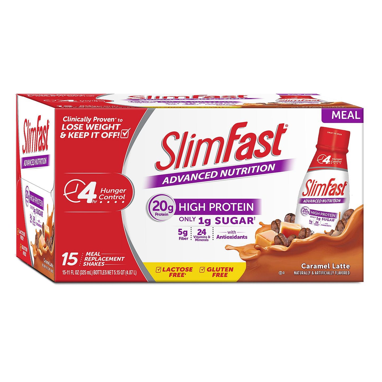 SlimFast Advanced Caramel Latte Ready to Drink (15 pk.)