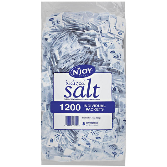 N'JOY® Iodized Salt - 1,200 ct./.5g Packets