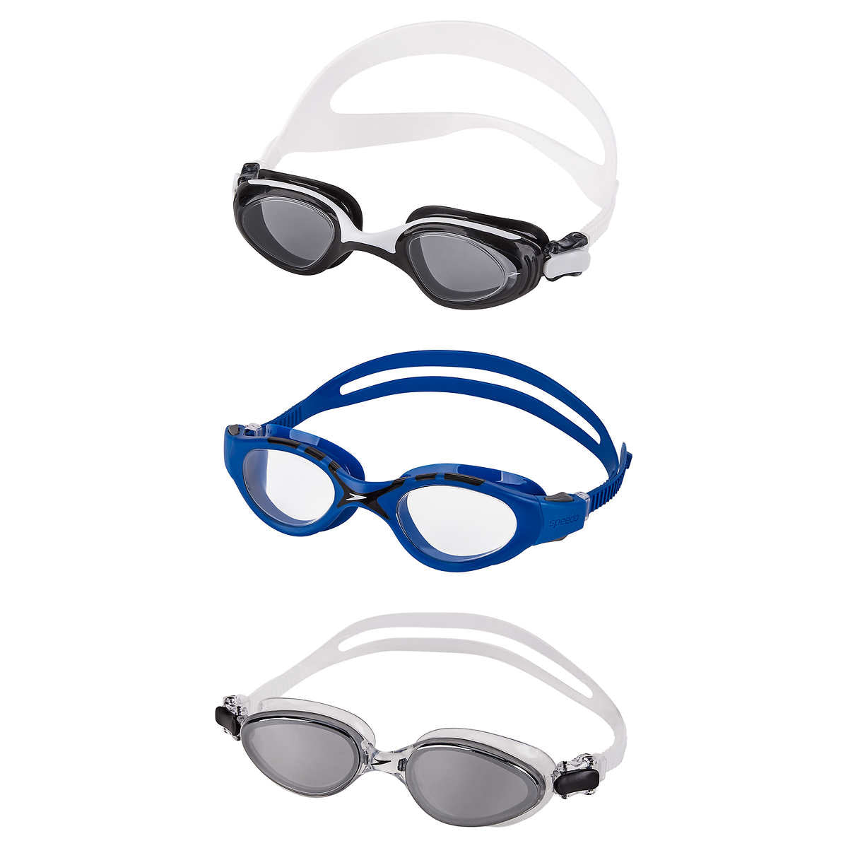 Speedo Adult Unisex  Swim Goggles 3-pack,Ages 14 and up