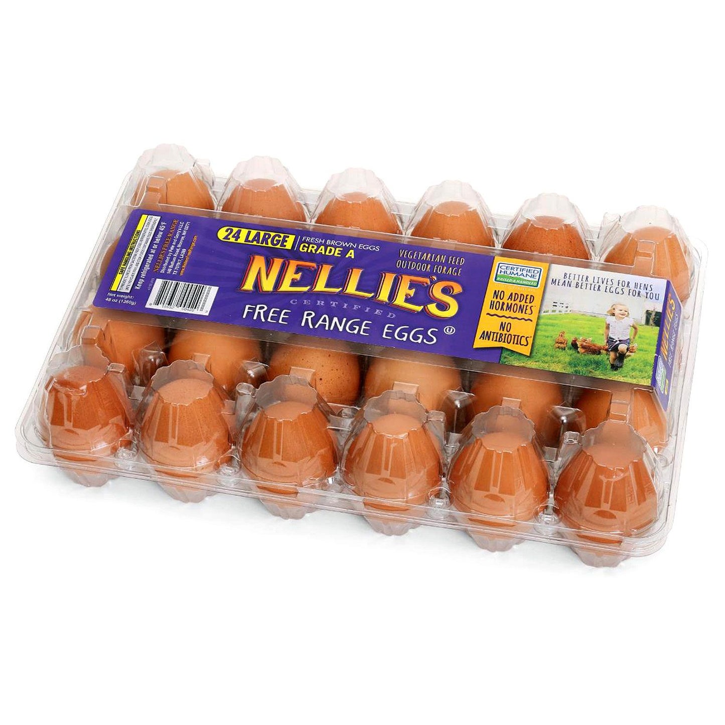 Nellie's Certified Free-Range Eggs, Large Brown (24 ct.)