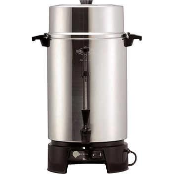 West Bend Polished Aluminum 100-Cup Coffee Urn