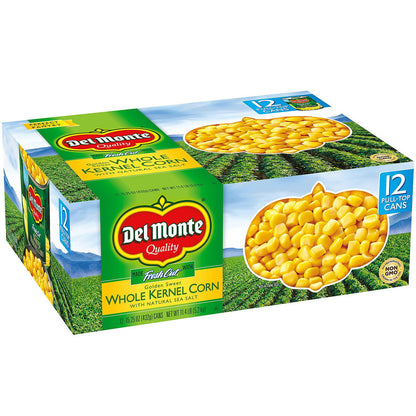 Del Monte Golden Sweet Whole Kernel Corn (15.25 oz. cans, 12 pk.)